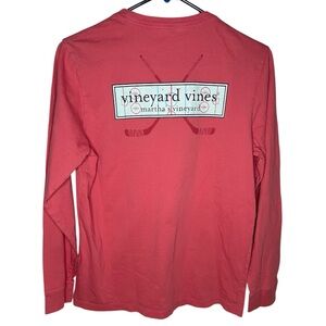 Vineyard Vines Nantucket Red Long Sleeve Ice Hockey Themed-Boys XL
